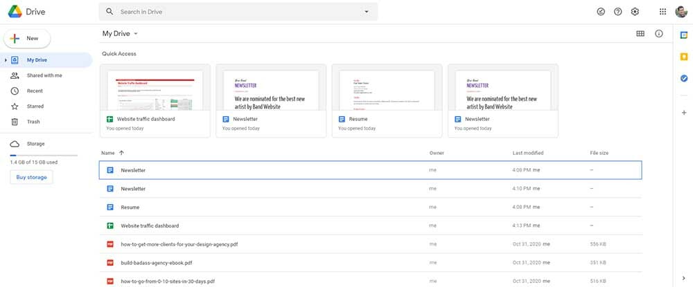 Google Drive screenshot