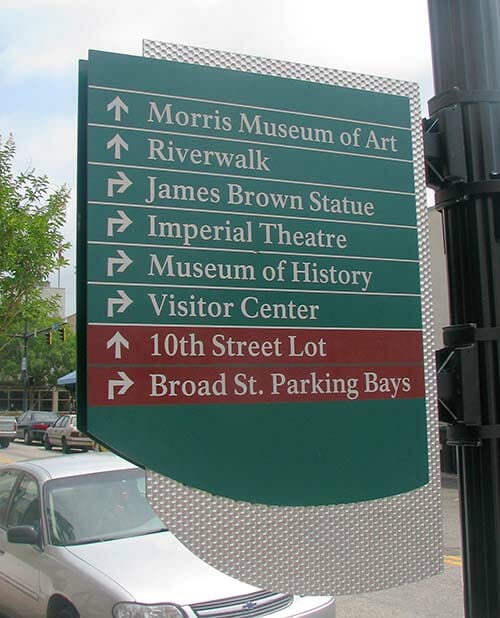 wayfinding museum sign